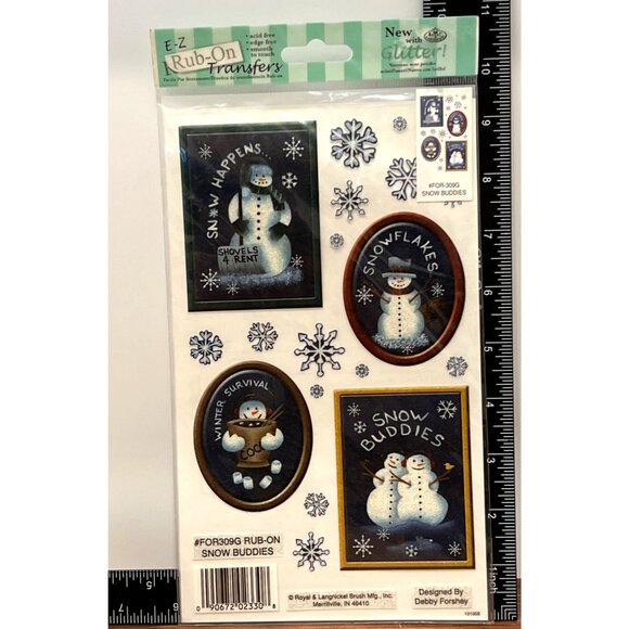 Royal Langnickel EZ RUB ON Transfer SNOW BUDDIES FOR309G BY DEBBY FORSHEY - Picture 2 of 4